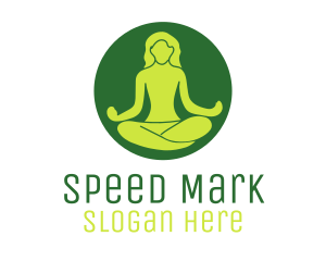 Woman Yoga Meditation logo design