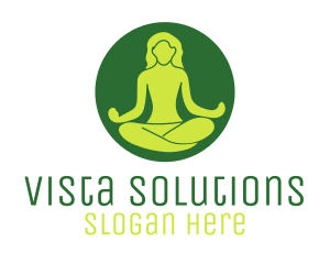 Woman Yoga Meditation logo design