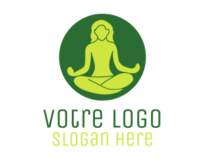 Kinesiology - Woman Yoga Meditation logo design