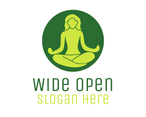 Woman Yoga Meditation logo design