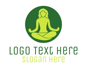 Meditation - Woman Yoga Meditation logo design