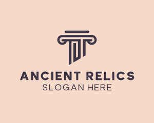 Ancient Pillar Ruin logo design