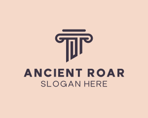 Ancient Pillar Ruin logo design