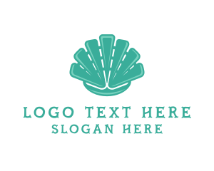 Teal - Elegant Sea Shell logo design