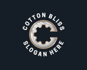 Industrial Cogwheel Gear Letter C logo design