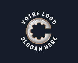 Machinery - Industrial Cogwheel Gear Letter C logo design