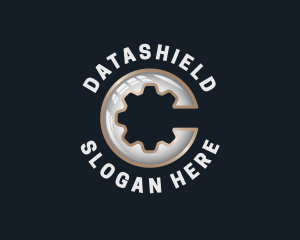 Drill - Industrial Cogwheel Gear Letter C logo design