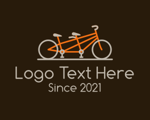 Bicycle - Tandem Bicycle Bike logo design