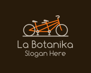 Tandem Bicycle Bike Logo