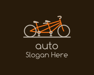 Tandem Bicycle Bike Logo