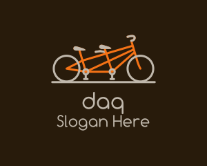Tandem Bicycle Bike Logo
