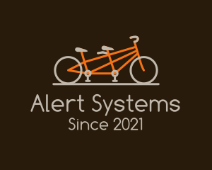 Tandem Bicycle Bike logo design