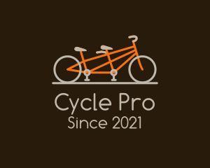 Tandem Bicycle Bike logo design