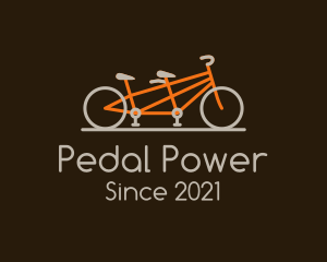 Tandem Bicycle Bike logo design