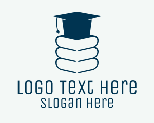 School - Blue Book Graduate logo design