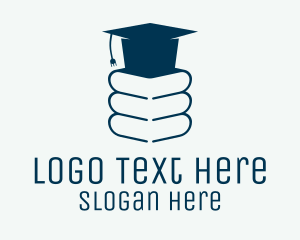 Library - Blue Book Graduate logo design