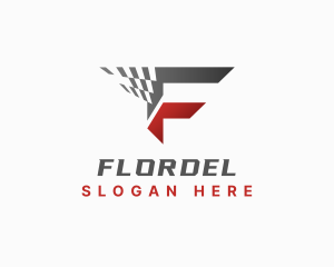 Modern Automotive Race Letter F logo design