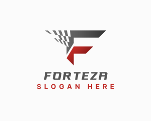 Modern Automotive Race Letter F logo design