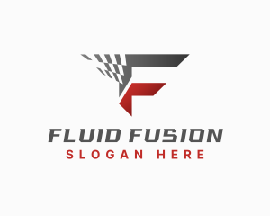 Modern Automotive Race Letter F logo design