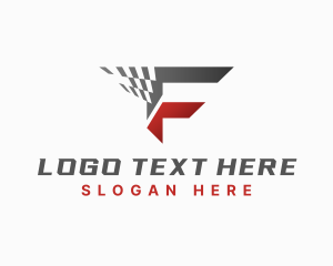 Modern Automotive Race Letter F Logo