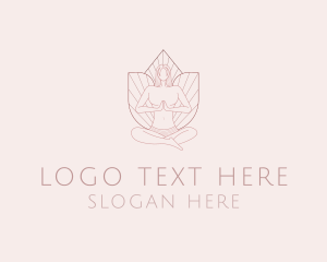 Yogi - Woman Yoga Meditation logo design