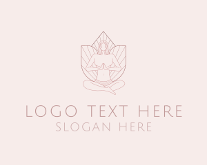 Woman Yoga Meditation Logo