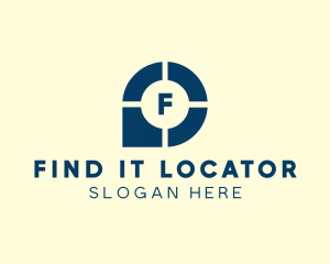 Digital Location Pin  logo design