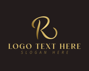 Expensive - Classy Script Letter R logo design