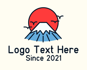 Travel Guide - Fuji Mountain Japan logo design