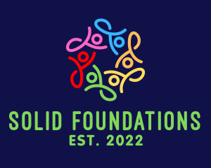 Social Service - Colorful Community Foundation logo design