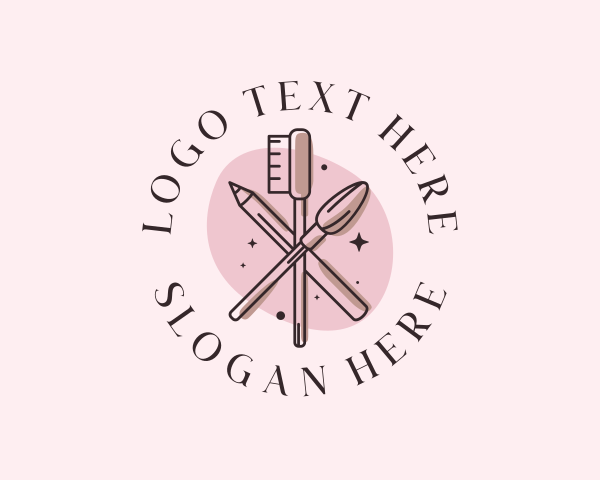 Eyeliner - Salon Makeup Cosmetics logo design