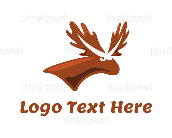 Brown Moose Antlers Logo