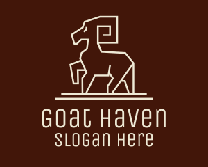 Goat Ram Animal logo design