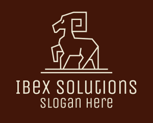 Ibex - Goat Ram Animal logo design