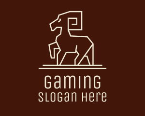 Hunter - Goat Ram Animal logo design