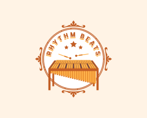 Percussion - Idiophone Marimba Orchestra logo design