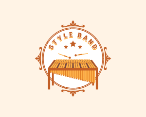 Idiophone Marimba Orchestra logo design