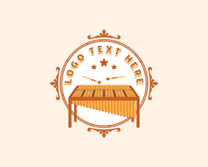 Marimba - Idiophone Marimba Orchestra logo design