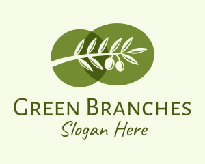 Natural Olive Branch  logo design