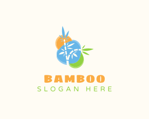 Colorful Bamboo Leaves logo design