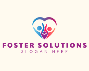 Foster - Heart Family Support logo design