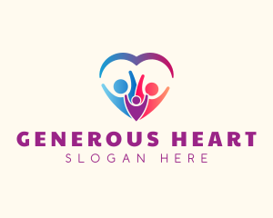 Heart Family Support logo design