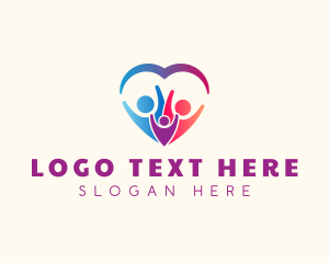 Surrogacy - Heart Family Support logo design