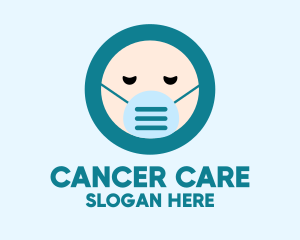 Cancer - Sick Patient Face Mask logo design