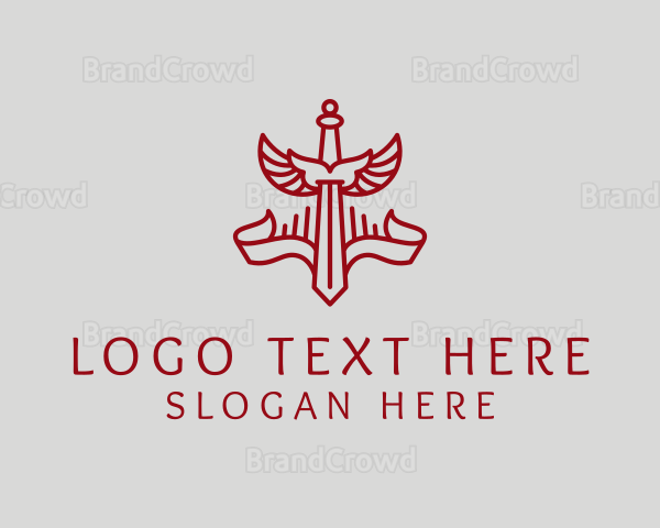 Winged Royal Sword Logo