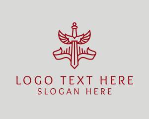 Insignia - Winged Royal Sword logo design