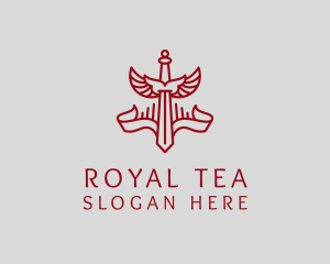 Winged Royal Sword  logo design