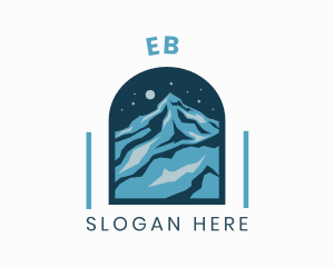 Explorer - Starry Blue Mountain logo design
