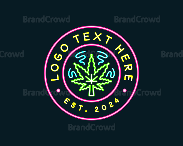 Marijuana Neon Cannabis Logo