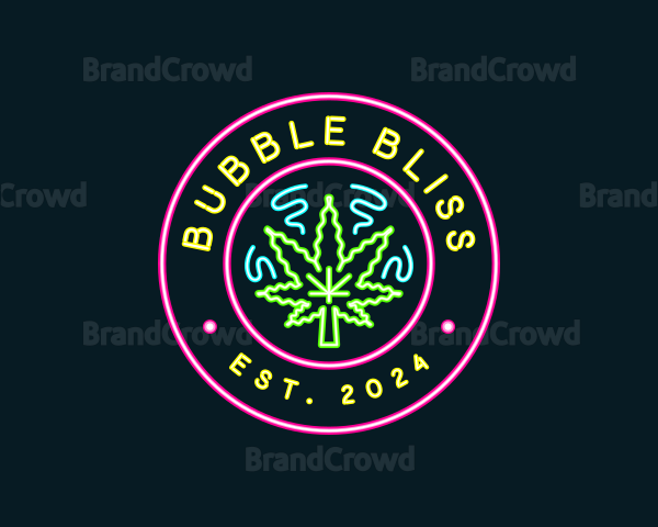 Marijuana Neon Cannabis Logo